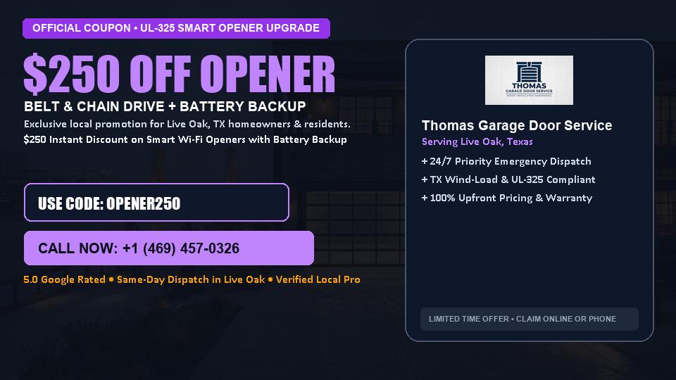 Thomas Garage Door Service $250 OFF Premium LiftMaster Opener Installation